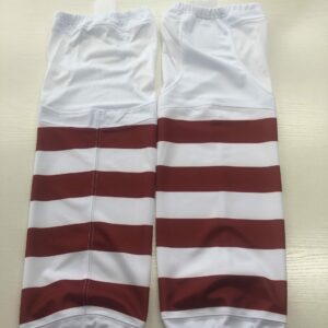 red and white hockey socks
