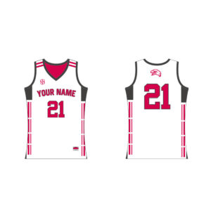white and red reversible basketball uniforms