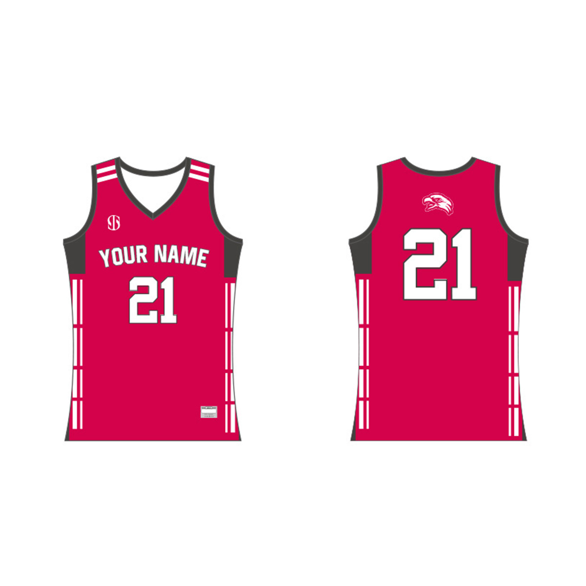 white and red reversible basketball uniforms - Stone Sports Wear