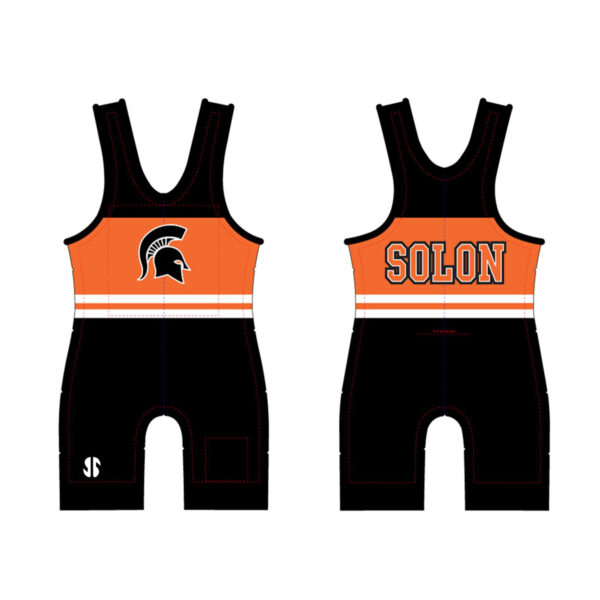 black and orange pro wrestling wear