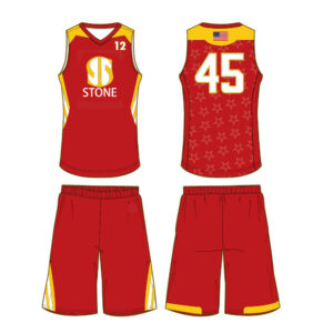 Maroon and Gold Basketball Jersey