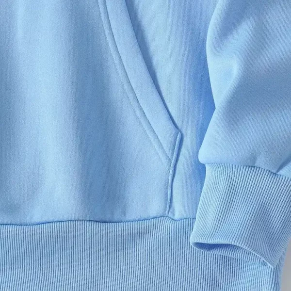 Custom Top Quality Cotton Fashion baby blue hoodie hat