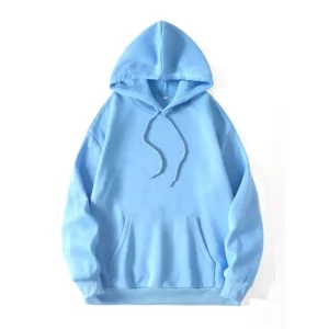 Custom Top Quality Cotton Fashion baby blue hoodie