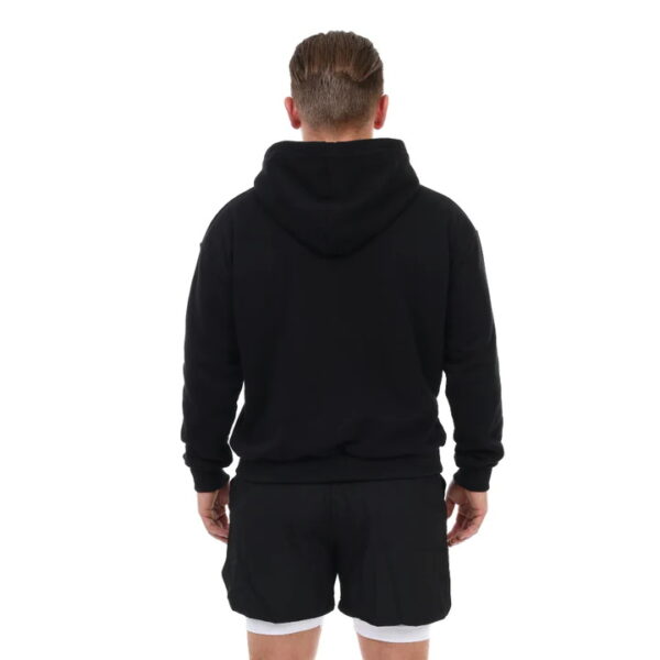 Customized black warm cotton hoodie with pockets