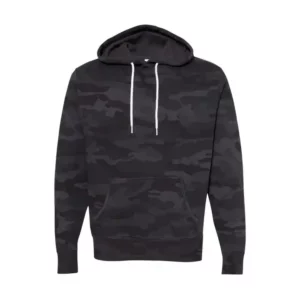 Custom Sublimated Camo Black Pullover Hoodies for Men