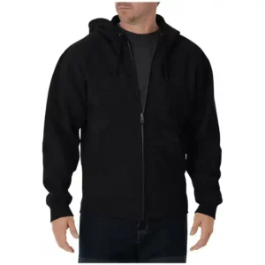 Custom unisex cotton printing black zipper hoody