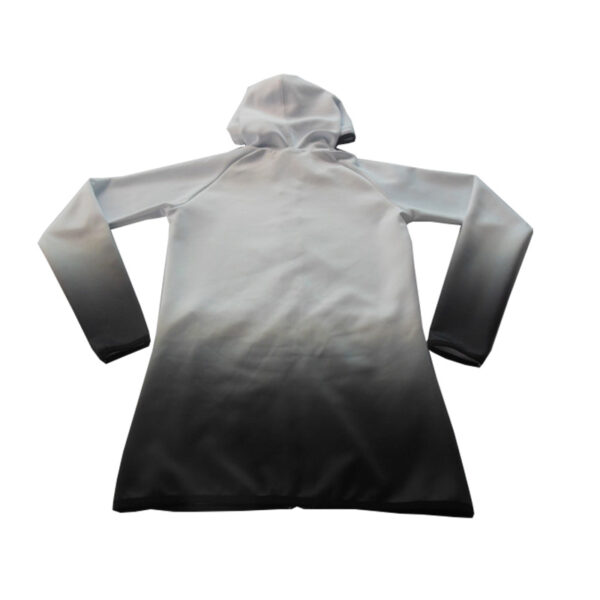 Customized black and white gradient cotton hoodie with pockets