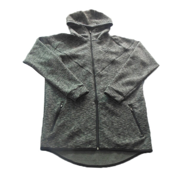 Customized gray noisy cotton hoodie with pockets
