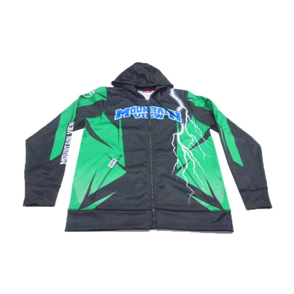 Customized black green casual lightning cotton hoodie