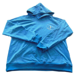 Customized Sky Blue Casual Cotton Hoodie