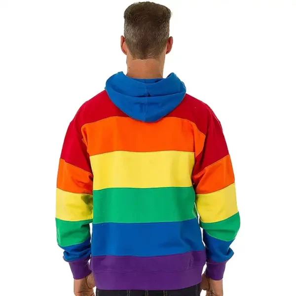 OEM Wholesale Unisex Rainbow Sweatshirt Zip Up Hoodies 02