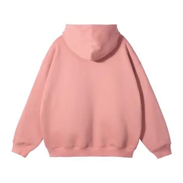 Custom Blank Oversized Pink zip up hoodies2