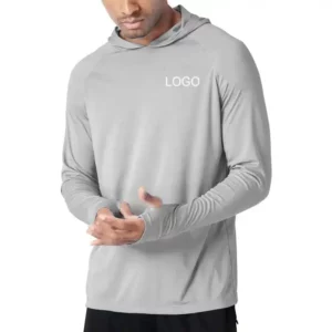 Customization Men's Long Sleeve Outdoor UV Lightweight Hoodies Shirt