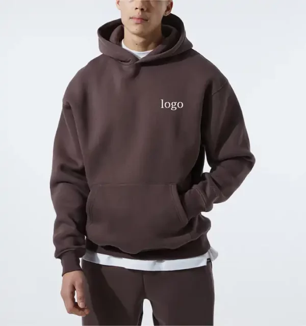 custo brown 100% cotton printed unisex plain hoodies