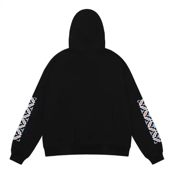 Custom Black graphic printed cotton terry sweater womens hoodies 2