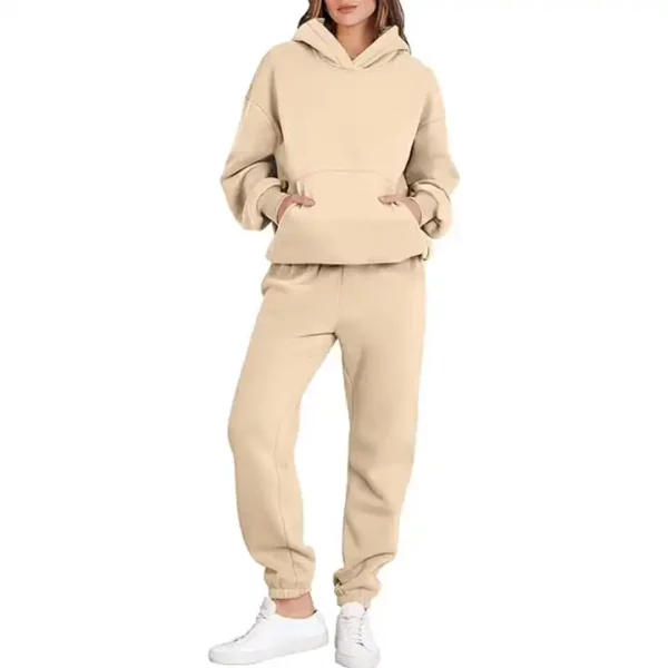 Yellow Customized All Colors Girls Outfits Women Hoodie Sweatpants Sets