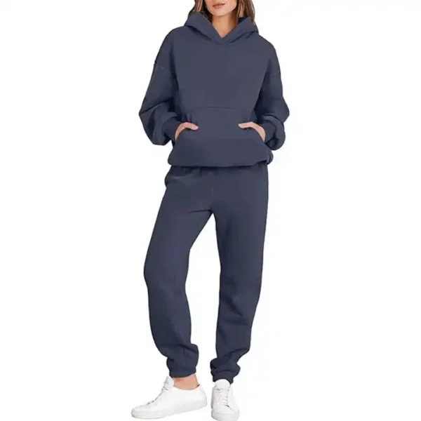 blue Customized All Colors Girls Outfits Women Hoodie Sweatpants Sets