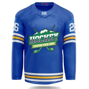 Blue Custom Sublimated Hockey Jerseys No Minimum