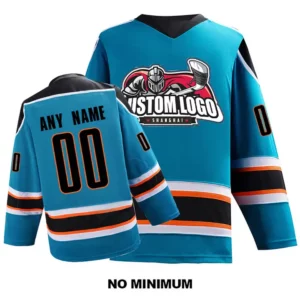 Blue Wholesale Custom Practice Blank Authentic Hockey Jersey