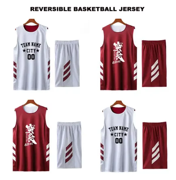 Custom Blank Plus Size Reversible Practice Basketball Jersey 02