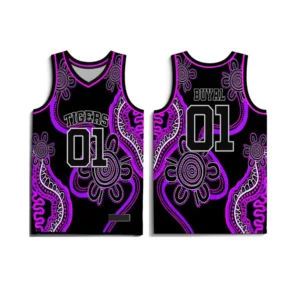 Custom Number Youth Team Polyester Made Basketball Jersey