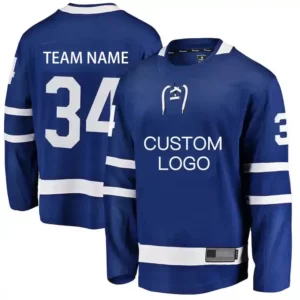 Custom Sweden Hockey Jersey with laces