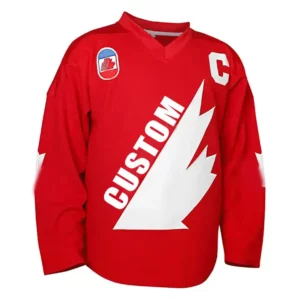 RED Wholesale Custom Blank Reversible Team Tackle Twill Hockey Jersey