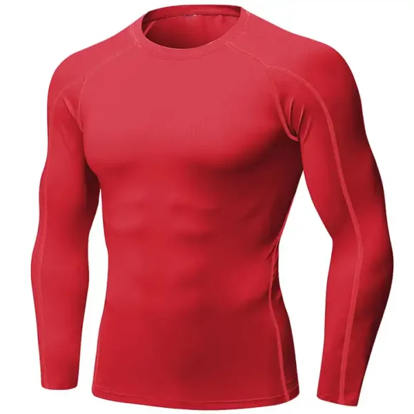 Red Customizable Labels Sublimation Printing Men Rash Guards