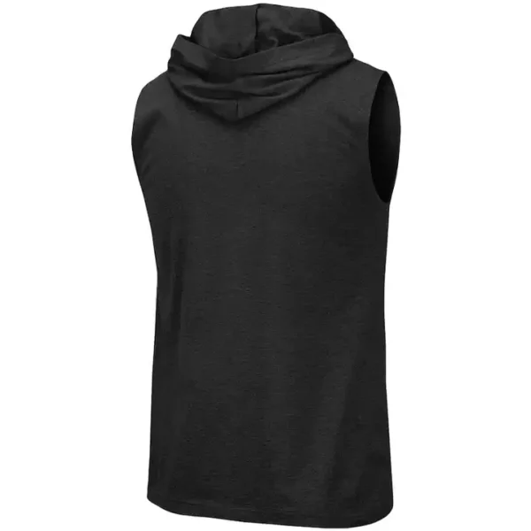 black Custom reversible sleeveless youth basketball shirt hoodie
