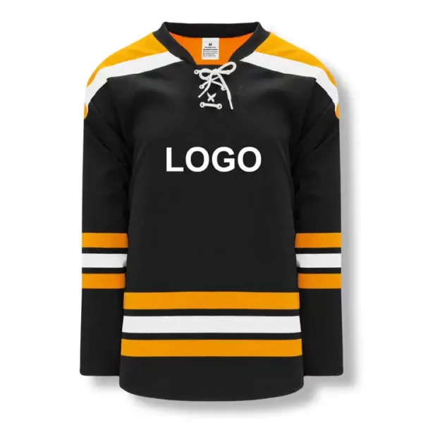 black Customizable made sublimated practice league ice hockey jerseys