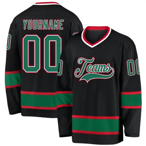 Custom embroidery name lettering patterns number hockey jerseys