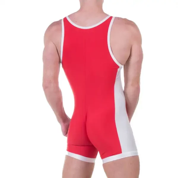 red Custom Wholesale Blank Quick Dry Freestyle Wrestling Singlets