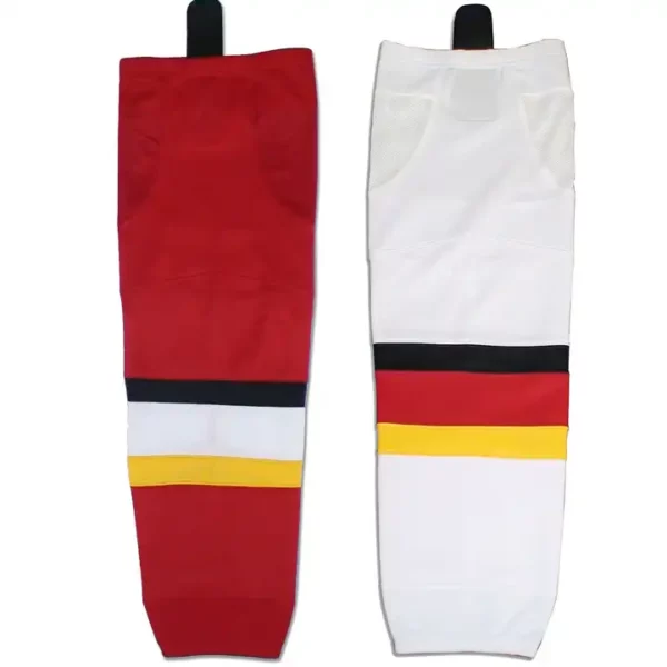 red and white Customize Professional your Team own hockey socks For Youth Adult