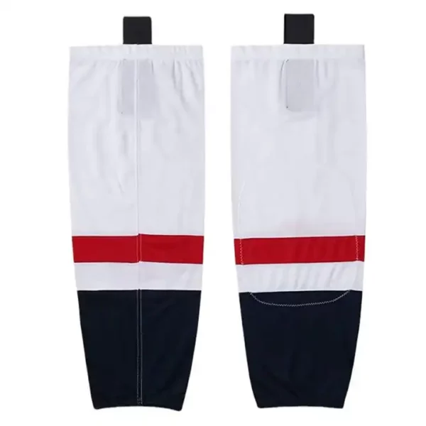 white red black Custom Made New design sublimation ice hockey socks builder