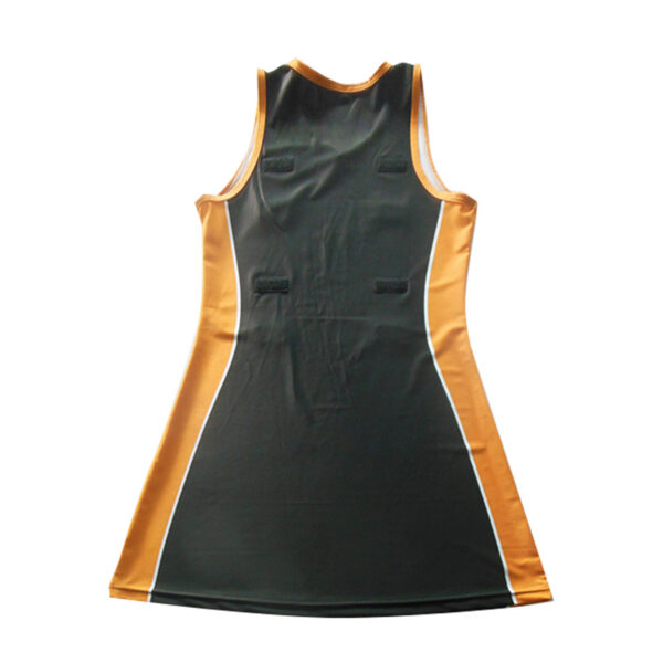 Custom Design Girls Black Sublimation Netball Dress