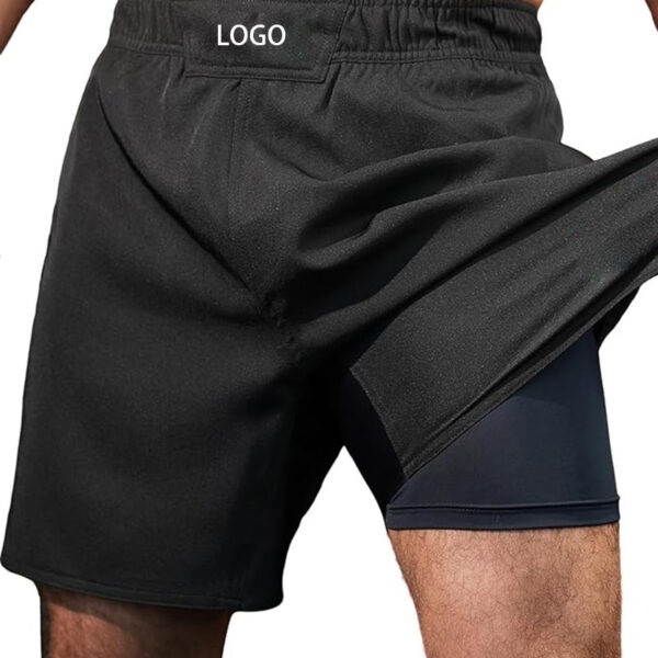 Custom Printing sublimation 2-in-1 BJJ Compression MMA Fight Shorts